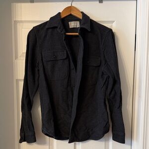 Men's charcoal button down jacket